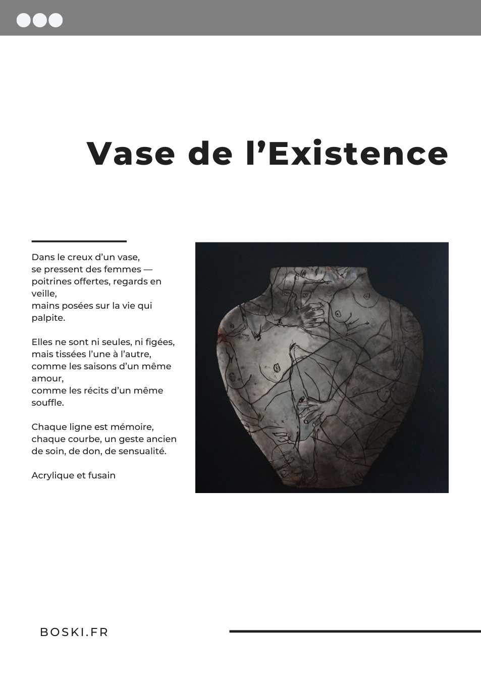Vase de l’Existence, série Emmêlés